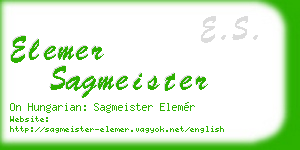 elemer sagmeister business card